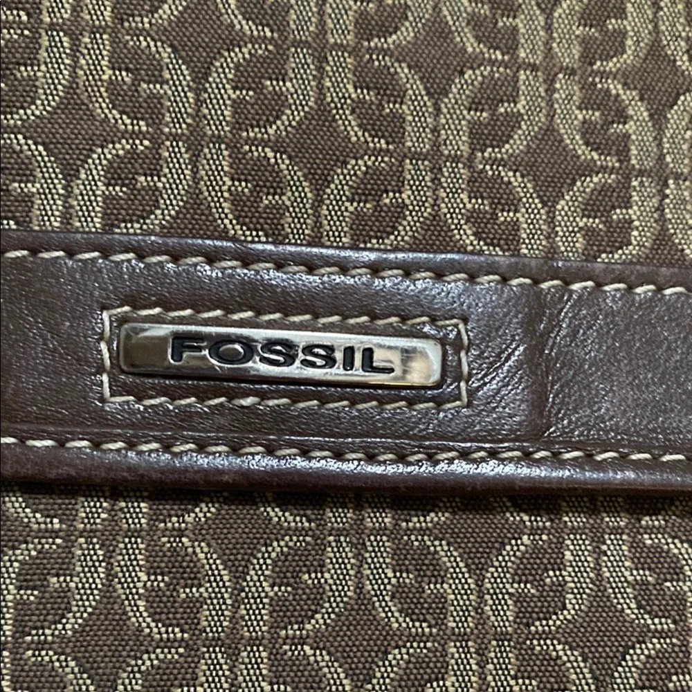 Fossil Dark Brown Patterned Wallet